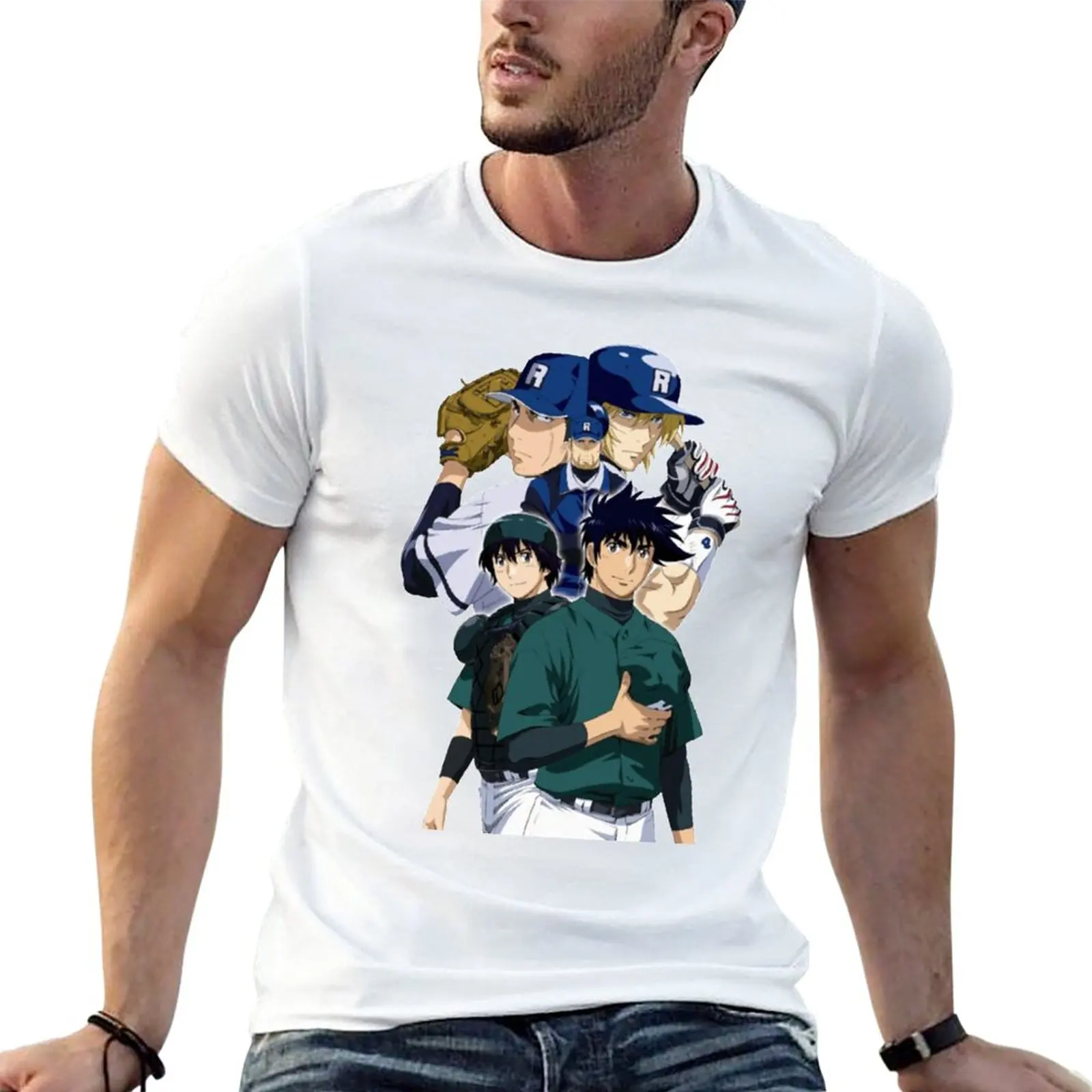 

Major T-Shirt anime oversized slim fit t shirts for men