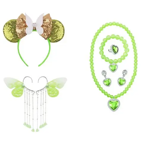 Tiana Cosplay Dress With Crown Princess Disguise Costume Halloween Fantasy Children's Elegant Gown Stage Performance Sets