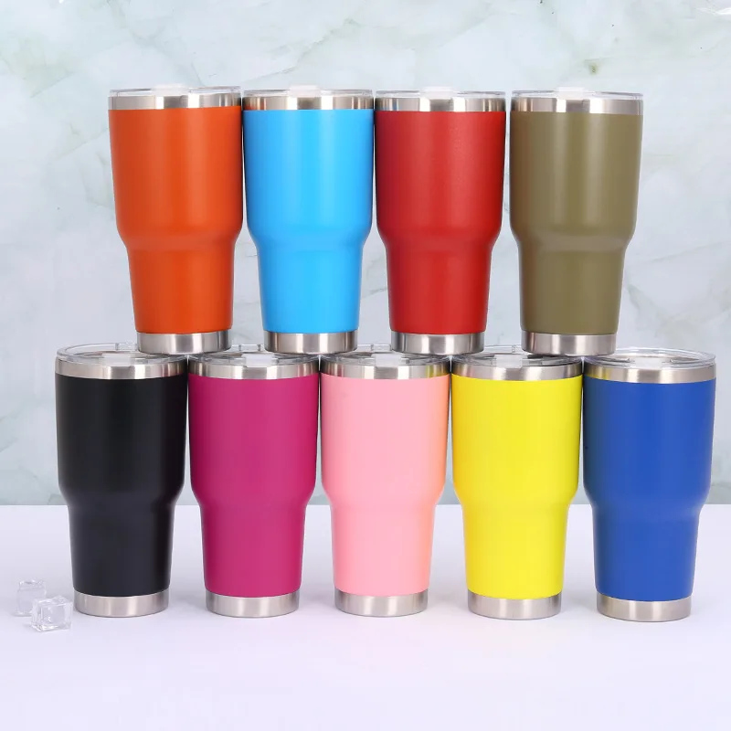 

Custom Name 30OZ Car Thermal Mug Beer Cups Stainless Steel Thermos for car Tea Coffee Water Vacuum Insulated Leakproof With Lids
