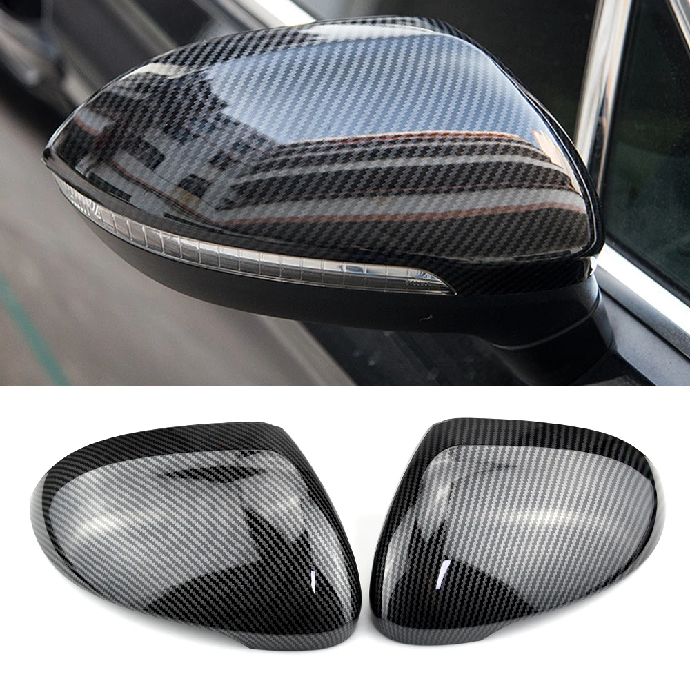 Car Mirror Cover For Vw Passat B8 Cc Arteon R Line Bright Black
