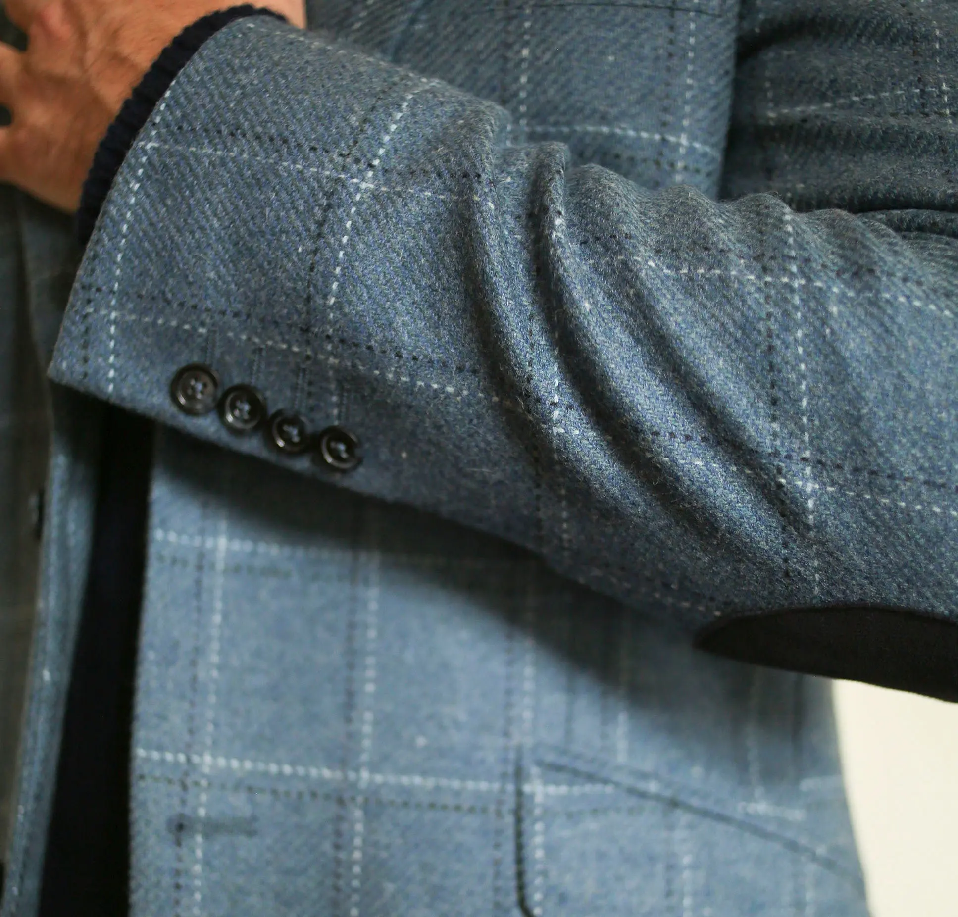Autumn Elbow Patch Men Blazer For Wedding Plaid Notch Lapel Slim Fit Groom Wear Business Only One Jacket Custom Made