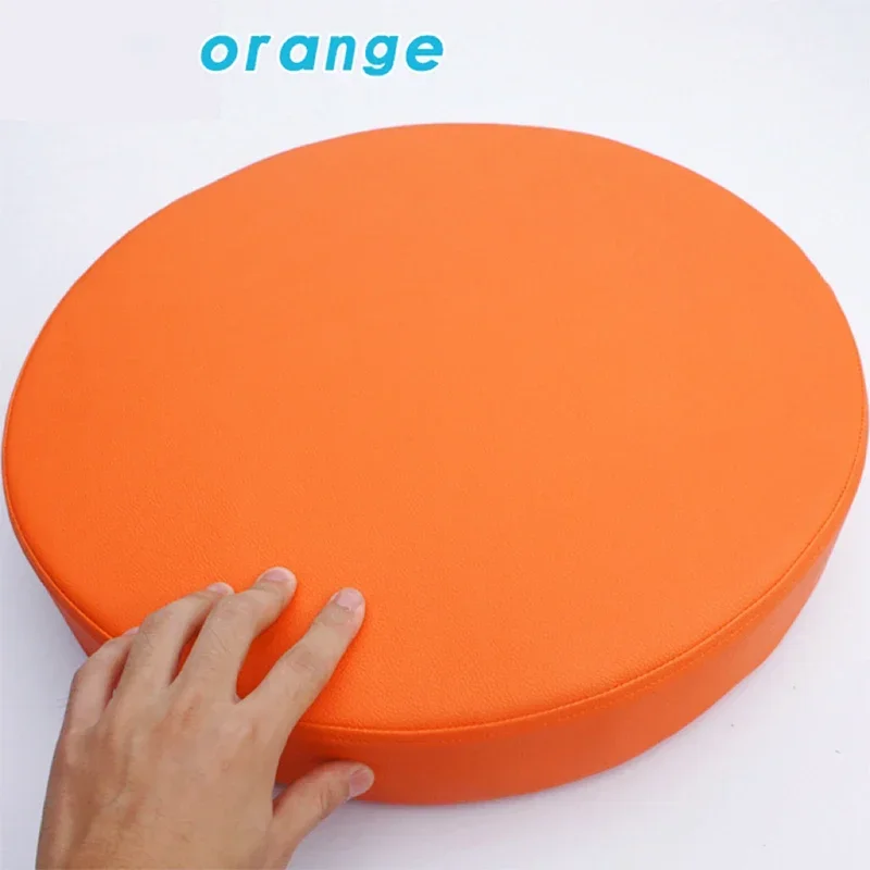 New Synthetic Leather Round Cushion Sofa Chair Stool Seat Foam Cushion Chair Pads Office Vehicles Home Waterproof 4