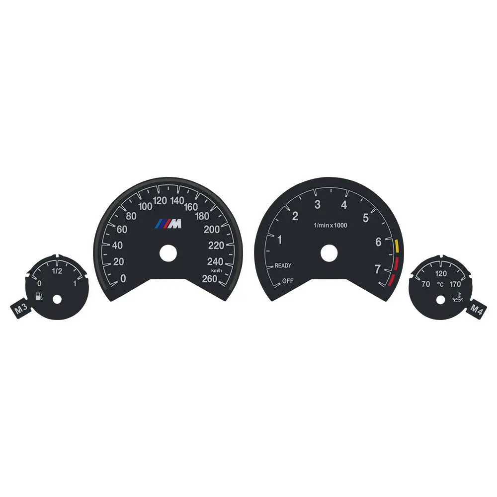 GAUGE FACE OVERLAY PLATE FOR BMW 3 4 SERIES F30 F31 F32 F33 F34 F36 3M SPEEDOMETER INSTRUMENT CLUSTER 330KM/H 260KM/H