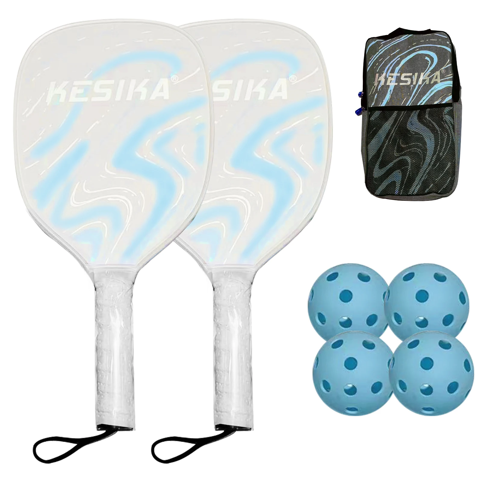 Pickleball Rackets Set 2 Rackets 4 Balls