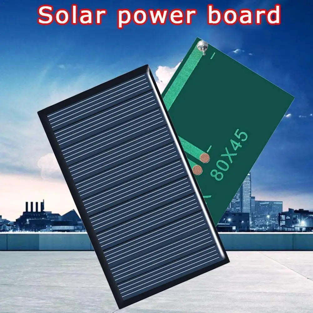 Portable Solar Panel Solar Panel Mini Solar Panel 1 Pc 80x45mm 5V 75mA Solar Panel Drop Glue Board DIY Solar Silicon Panels Board Polycrystalline for Garden Light Power Accessories