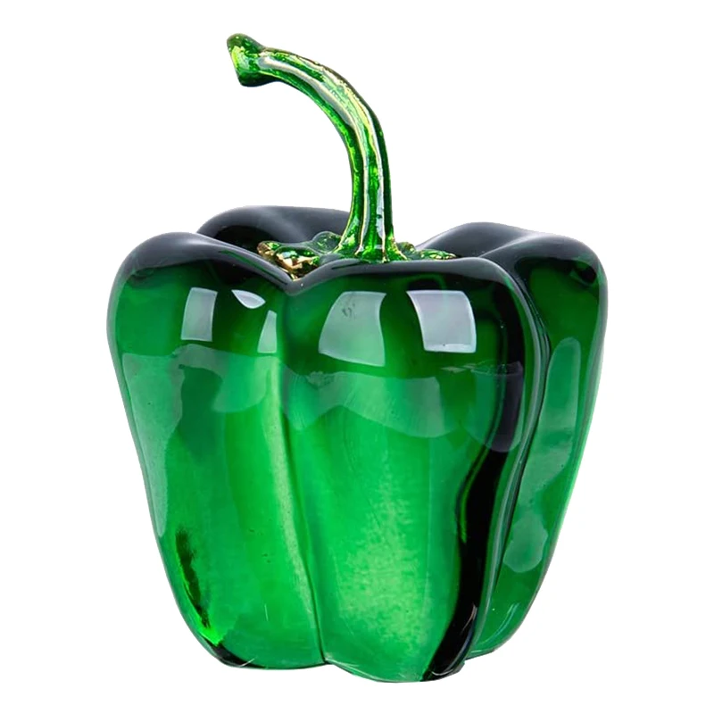 

Креативные красочные хрустальные Горячие украшения Чили, украшения для дома и рабочего стола, реквизит для фотосъемки, украшения-зеленый