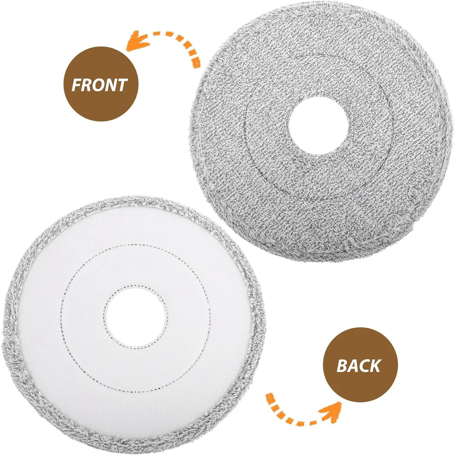 1-10pcs Round MOP Head Cloth Spin Wring for Cleaning Floors Pad Home Replacement Universal Accessories 360 Rotating Barrel Towel 5