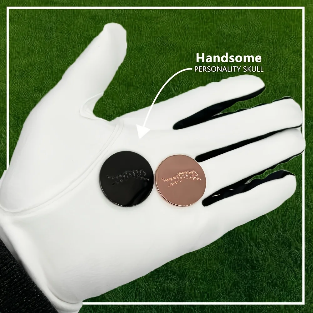 Golf Ball Mark Hat Clip Interesting golf markers with abstract tiger patterns standard magnetic hat clips for enthusiasts