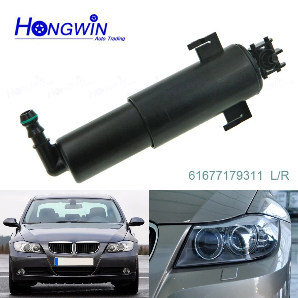 Headlight Headlamp Cleaning Washer Spray Nozzle Cover Cap For Bmw 3