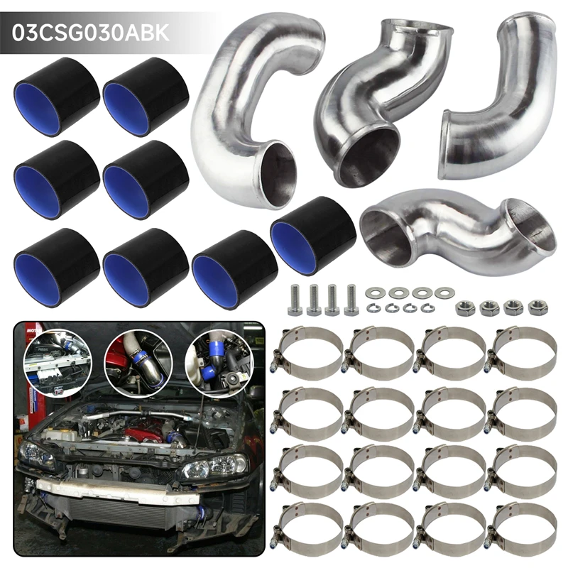 Montaggio Frontale Intercooler Piping Tubo Kit Misura Per Nissan Skyline R33 R34 Gtr Rb26Dett Nero/Rosso/Blu