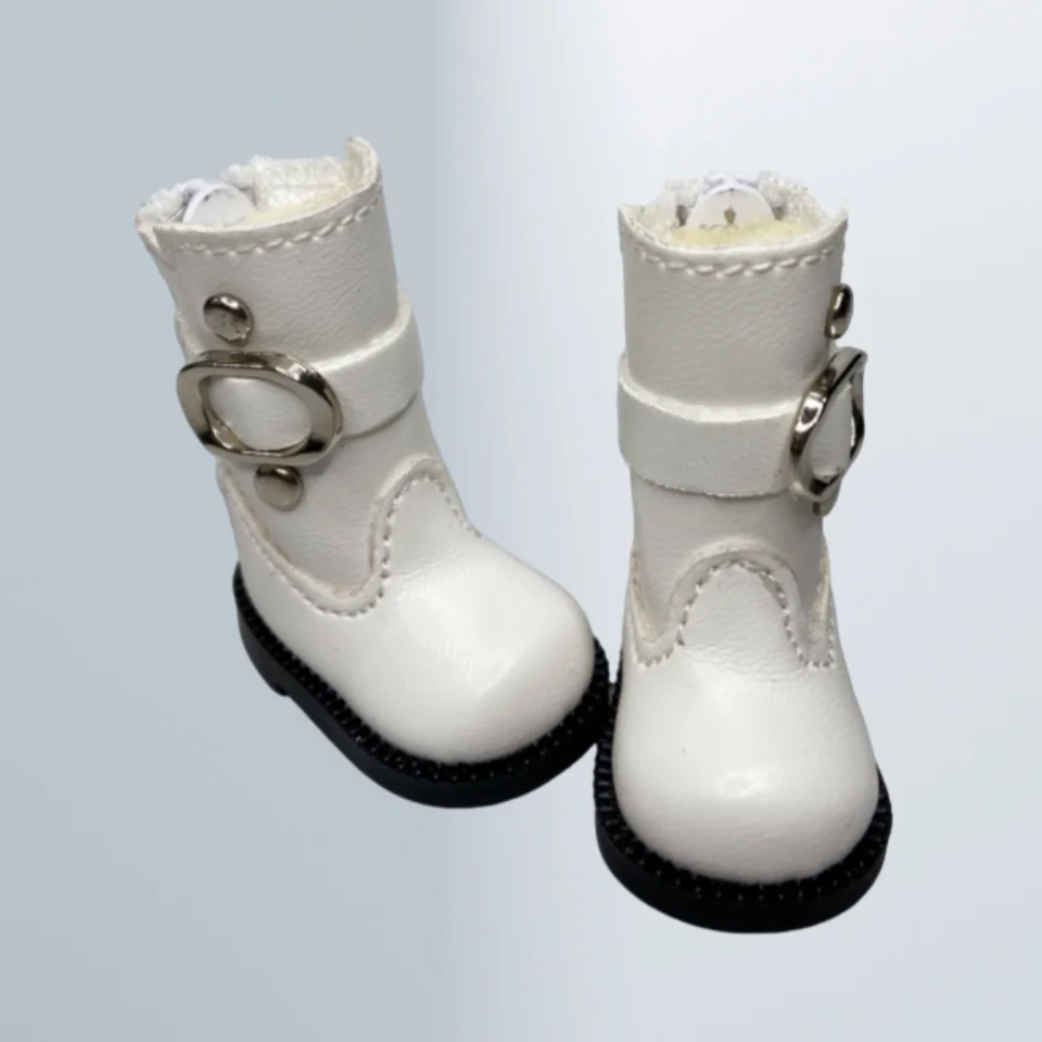 Tilda 3.6cm Doll Boots 1/6 Mini Leather Doll Shoes Designed for Blythe Azone 1:6 Doll Casual Puppet Shoes Accessories