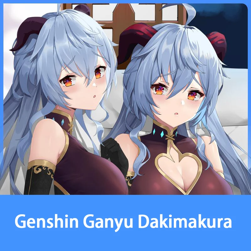 

Ganyu Genshin Impact Pillowcase Anime Body Pillow Case Double Sided Print Hugging Body Cushion Bedding Dakimakura Cover