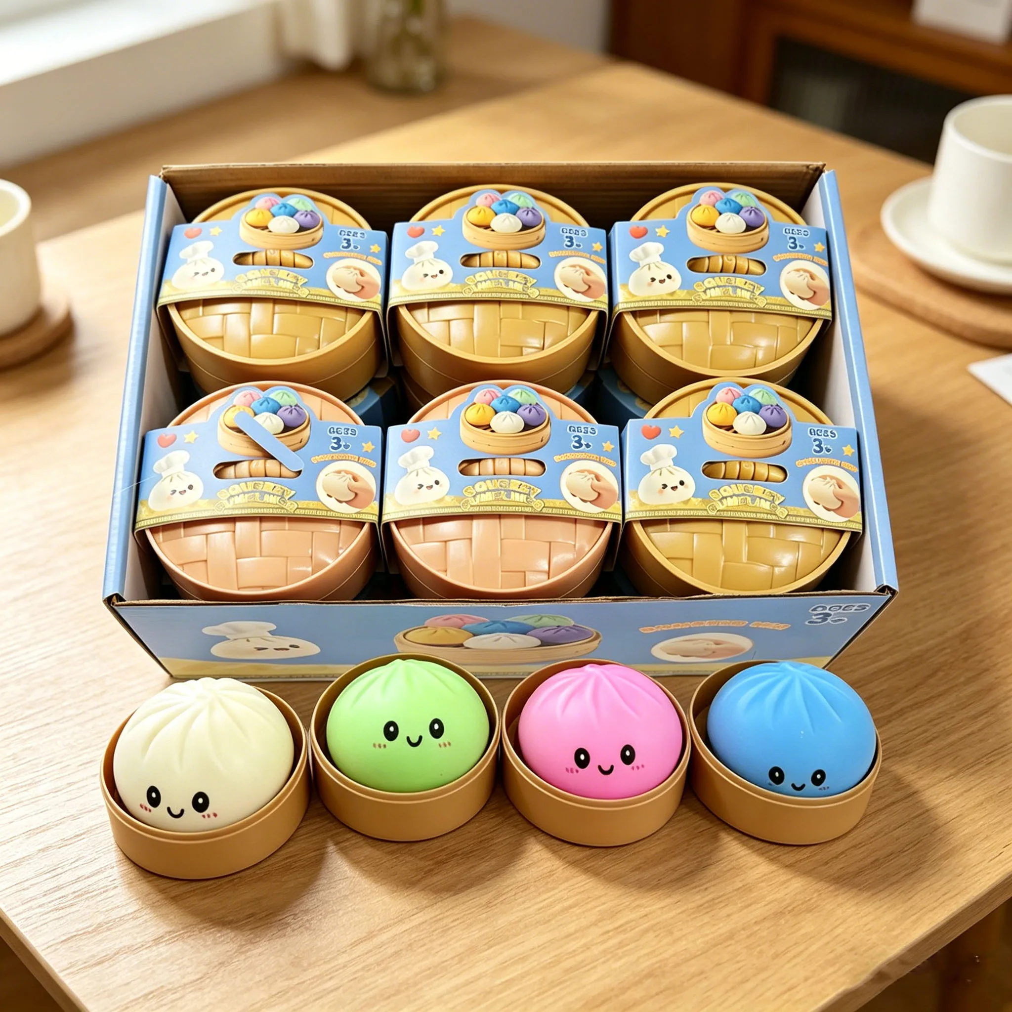 Glitter Dumpling Squishy - Colorful Stress Relief Toy 1