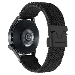 Braided Magnetic Strap - Premium 20-22mm Watch Band Bracelet for 1pcs 20mm (Black)