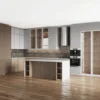 Cabinet, Solid Wood, Kitchen Cabinet, PVC Material, with Sink Design, Luxury Style, Popular Product 2