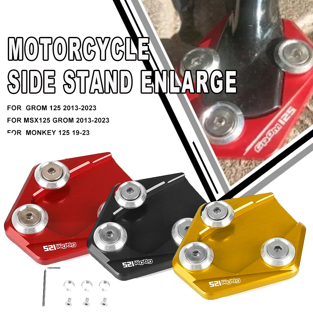 

2023 GROM125 For Honda GROM 125 2013-2023 2022 2021 2020 2019 Motorcycle Kickstand Side Stand Plate Pad Enlarge Extension