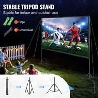 SucceBuy Projector Screen with Stand 100 120 150 inch 16:9 4K 1080 HD Portable Projection Screen for Home Office Theater Cinema - Image 4