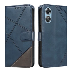 Magnetic Leather Wallet Phone Case Cover - OPPO F17 Pro (BL)