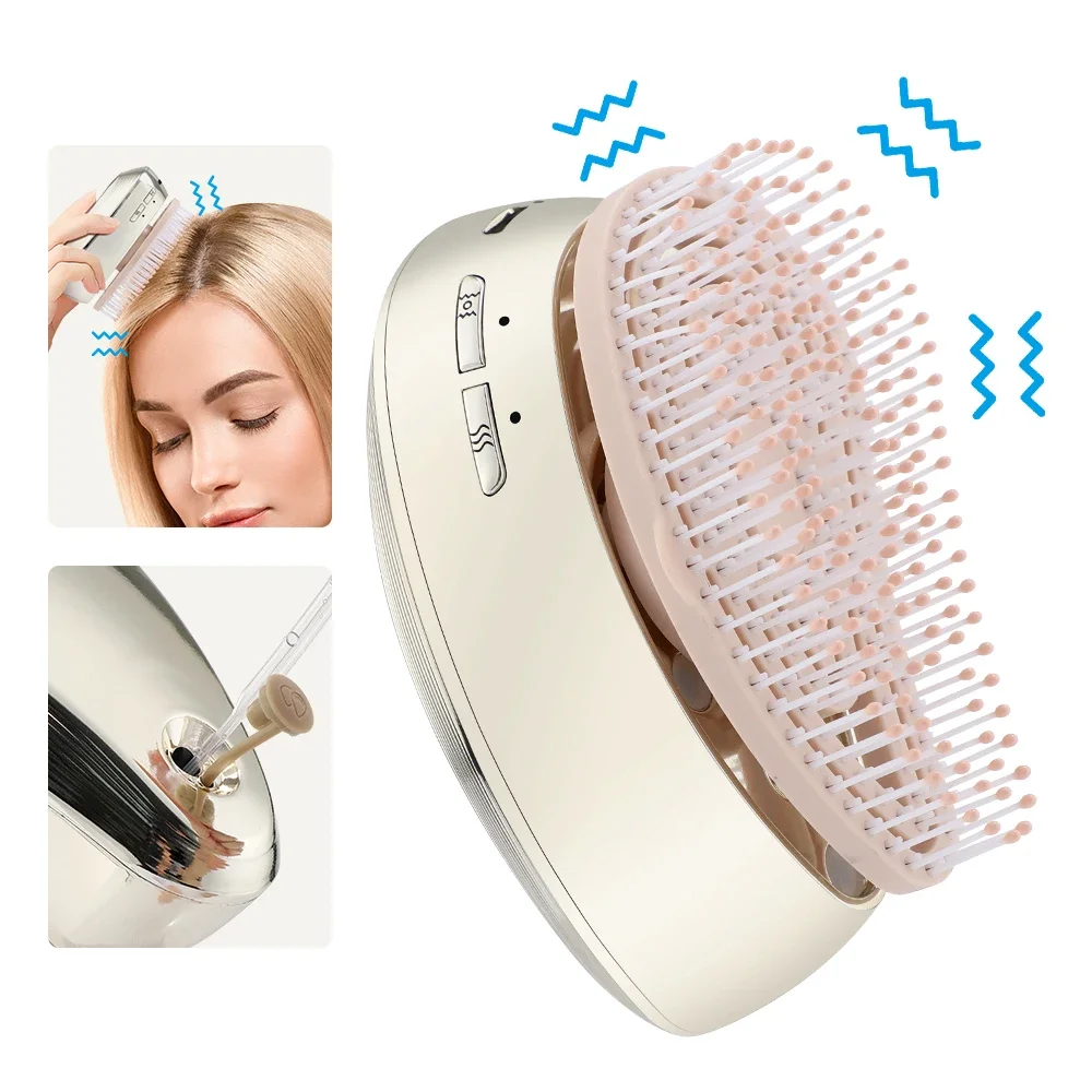 Electric Spray Massage Comb Hair Growth Vibration Head Massager Brush LED Anti Hair Loss Scalp Liquid Medicine Atomizing Comb