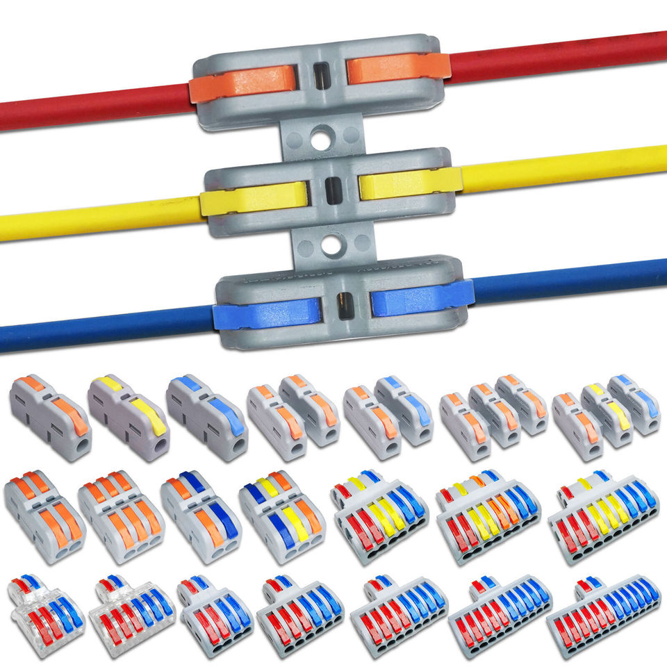 Wire Connectors 212 Docking Cable Conectors Fast Universal Wiring Compact Conductors Push-in Terminal Block LED 2-20PIN