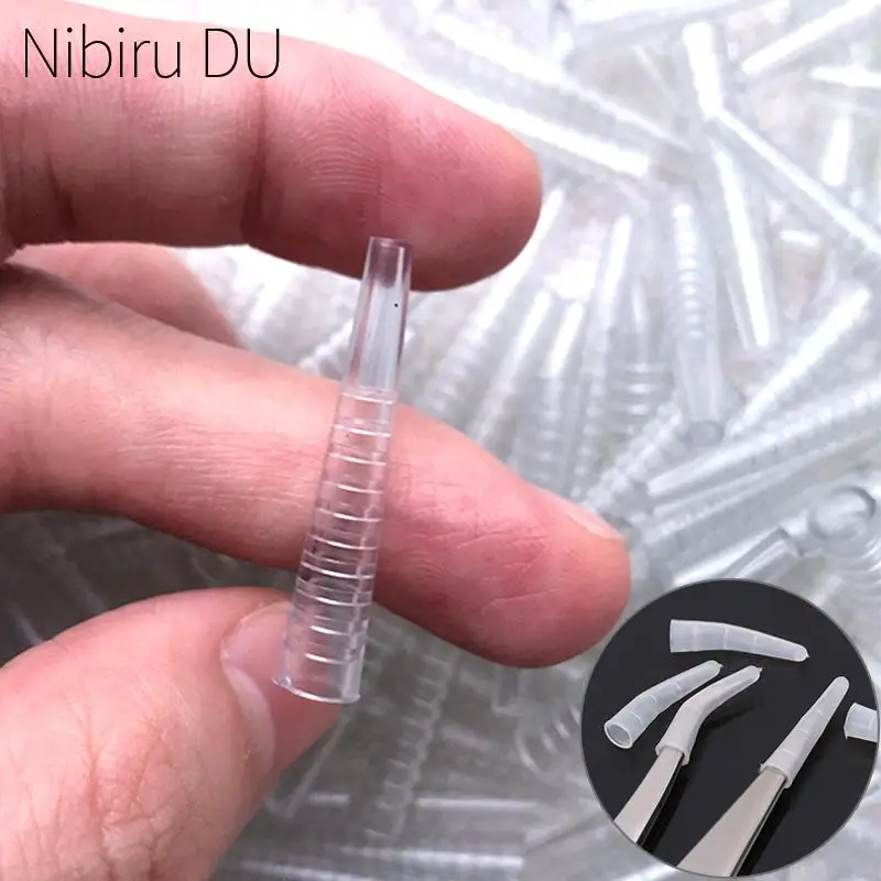 50/10Pcs Tweezers Protect Cases Grafting Eyelashes Tweezer Head Protection Caps Silicone Covers Tips Nail Art Auxiliary Tools