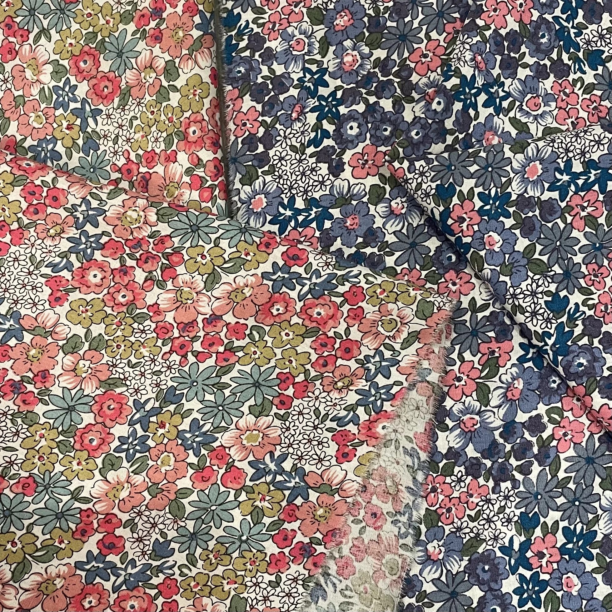 Libby Red Flowers and Plants 100% Pure Cotton 40S Like Liberty Fabric Digital Printing For Sewing Cloth Dresses Skirt Kids Design cotton fabric
