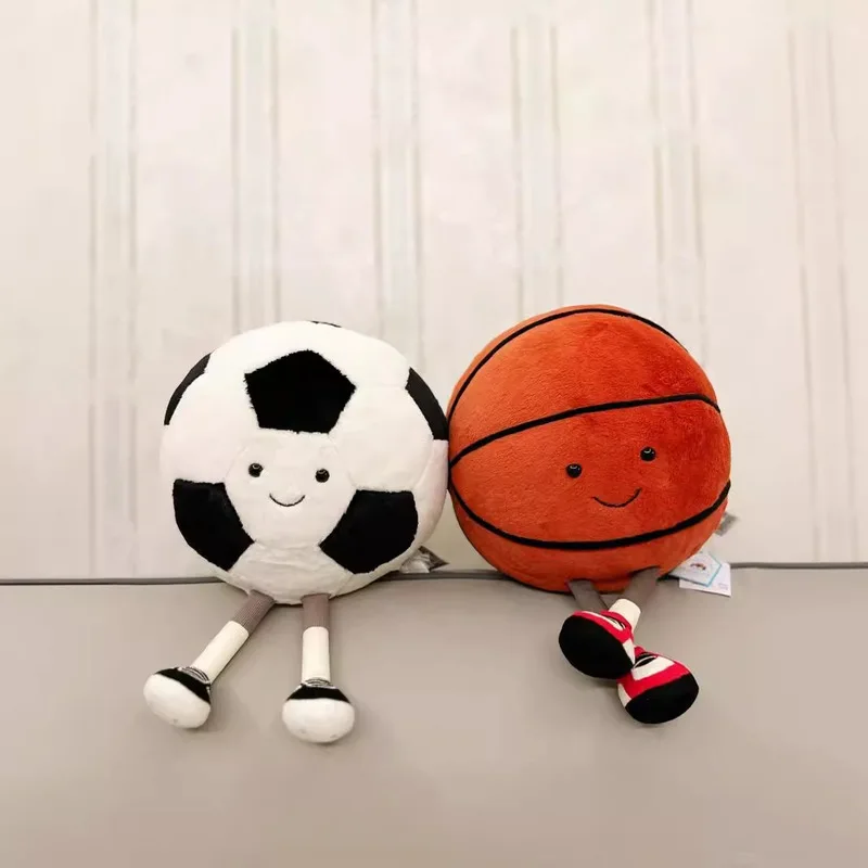 Jellycat Plush Ball Games Dolls Toy Basketball Doll Bedroom Decorations Billiards Black Eight Football Baby Dolls Pets Toys