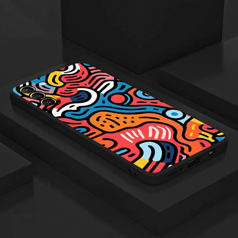 Colorful Lines Graffiti Soft Shell Phone Case