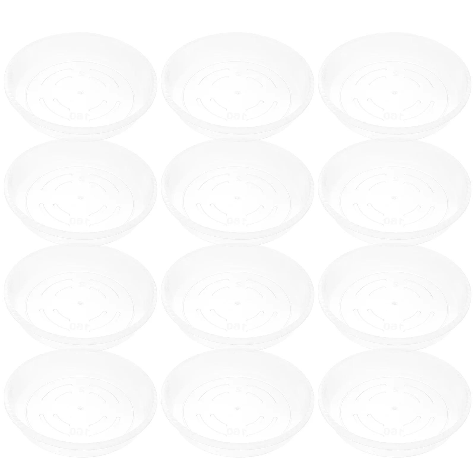 

20 Pcs Transparent Flowerpot Tray Pallets Plant Drainage Round Shaped Saucer Trays Pp Saucers Plastic Planter Drip