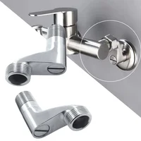 ความกว้างปรับมุมวาล์วเปลี่ยนก๊อกน้ําอะแดปเตอร์สแตนเลสติดผนังอุปกรณ์ห้องน้ํา 2 ชิ้น/เซ็ต 2