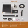 All copper black hot melt wall mounted showerhead shower set with concealed ceiling mounted showerhead embedded shower CIR302CLE 2