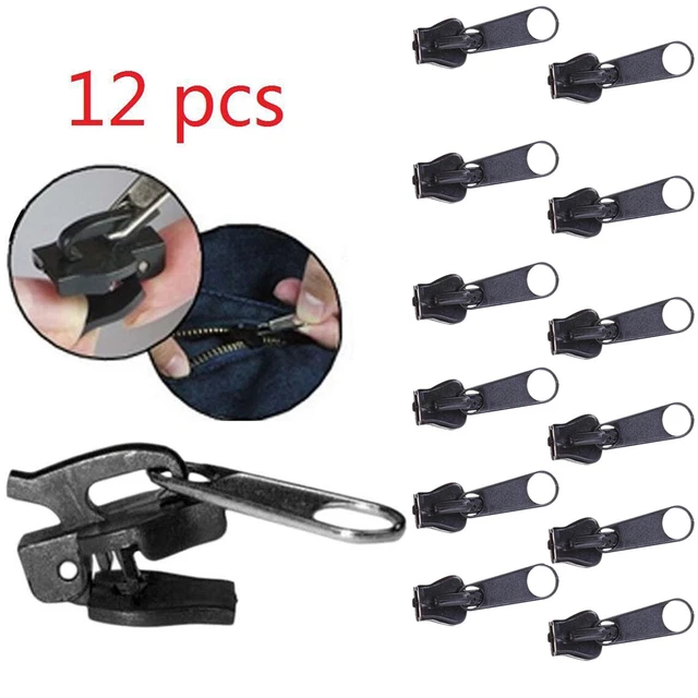 6PCS Zipper Repair Kit Universal Zipper Fixer with Metal Slide