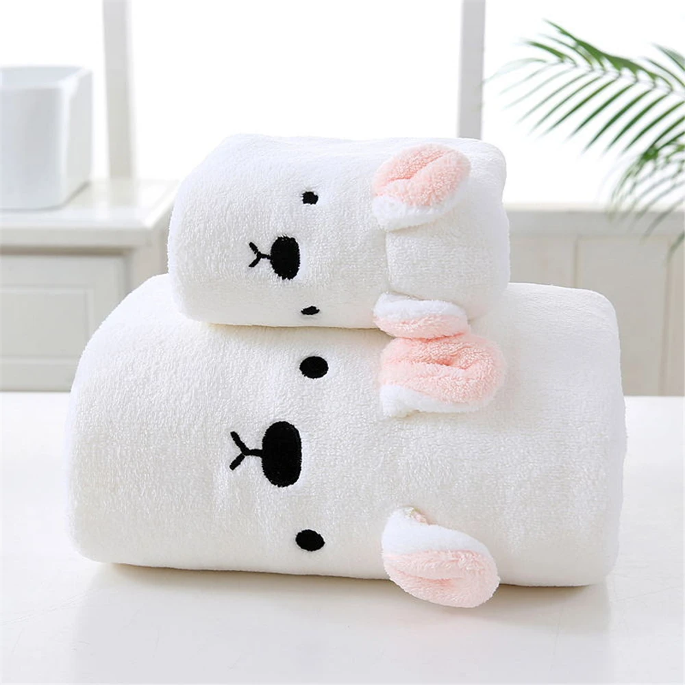 Soft Kids' Face Bath Towel Set for Children 70*140 35*75 cm AliExpress