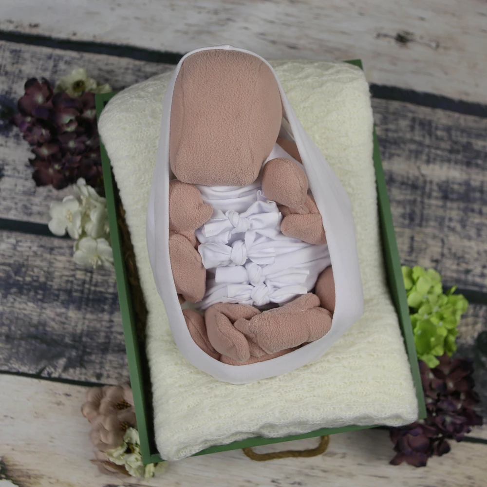 Эластичный комплект из 2 предметов реквизит для фотосъемки новорожденных кокон