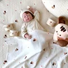85CM Bear Embroidery Pad Removable Cotton Round Carpet Floor Rugs Newborn Baby Crawling Mat Soft Zipper Kids Room Play Mats 2