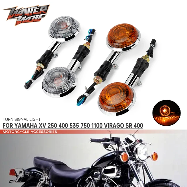 Luz de señal de giro para motocicleta, lámpara indicadora LED intermitente  para YAMAHA XV 250, 400, 535, 750, 1100, Virago VMAX 1200, SR 400 -  AliExpress