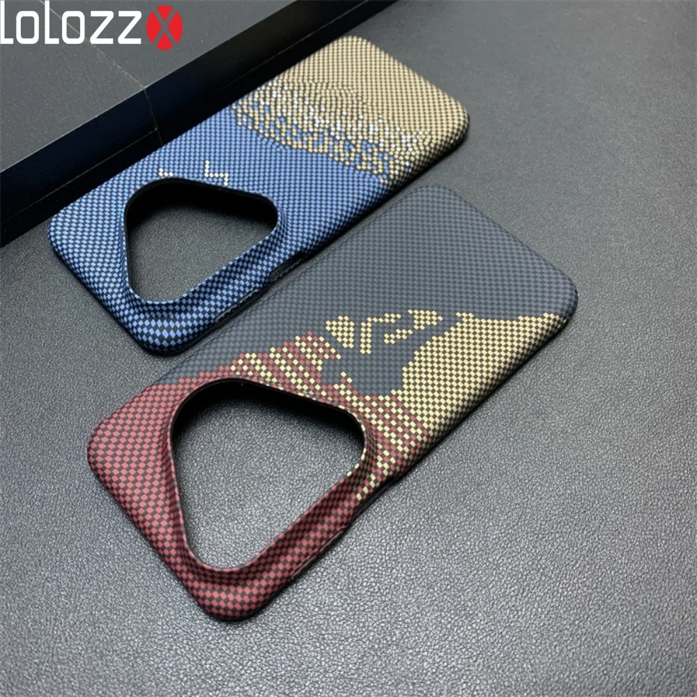 Premium Carbon Fiber Grain Slim Hard Case