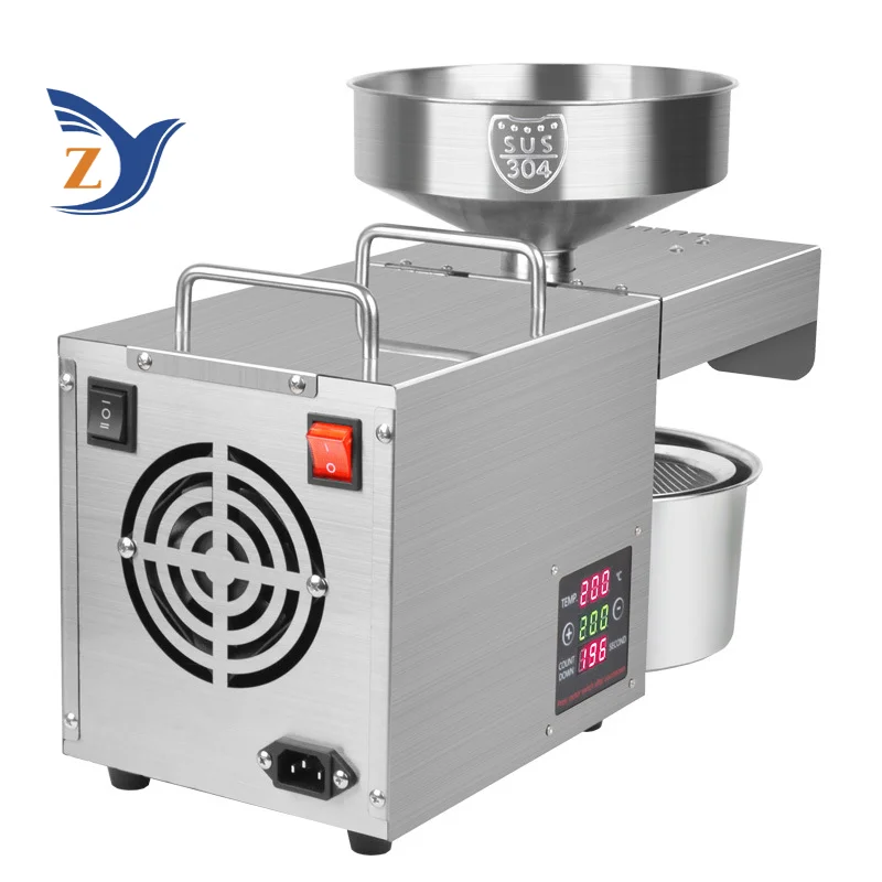 Oil Press Machine RG109 Home Commercial 3-5kg per Hours Peanut Flaxseed Cold Squeezer Business Sesame Sunflower Seeds Extraction 4