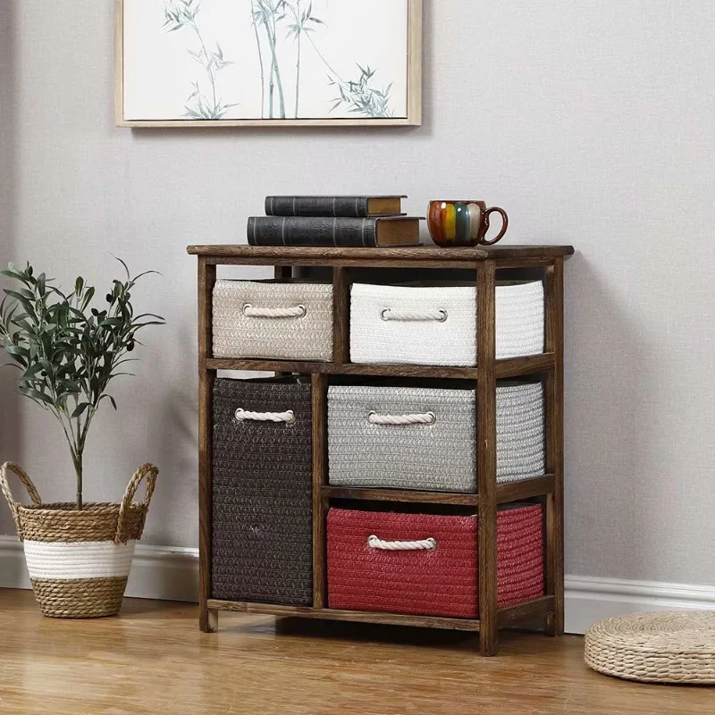 Korean-style Solid Wood Storage Cabinet for Living Room Bedroom storage rack