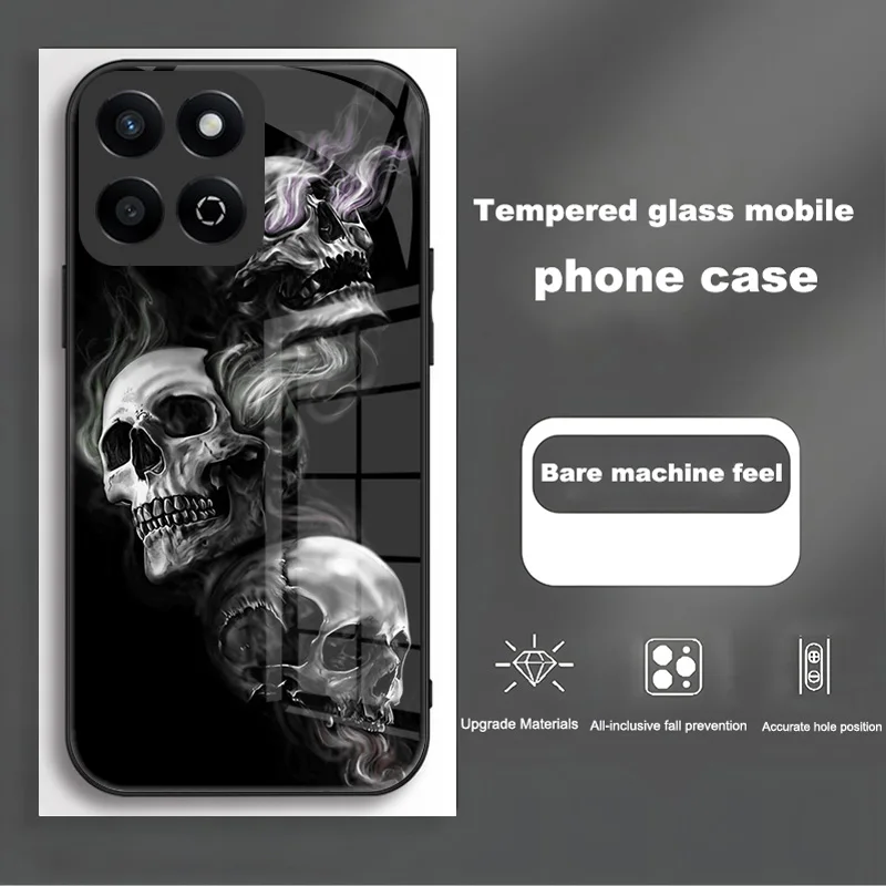 Enhanced Tempered Glass Hard PC Back Case with TPU Bumper