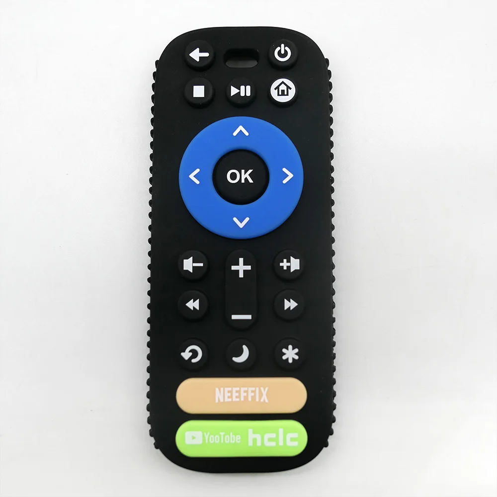 Simulated Remote Control Teether Baby Pacifier Anti-Thumb-Sucking Soothing Toy for Chewing and Stress Relief