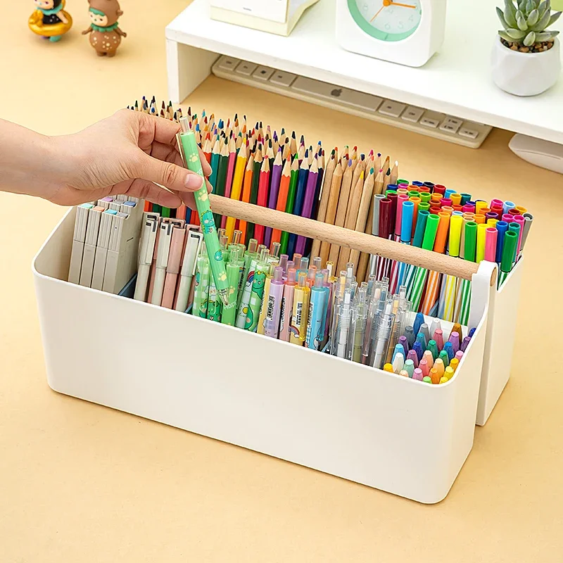 Watercolor Organizer Portable Large Capacity Brush Pencil Stationery Barrel Student Multi-function Pen Holder School Supplies pen holder stationery organizer stationery storage box pen pencil case