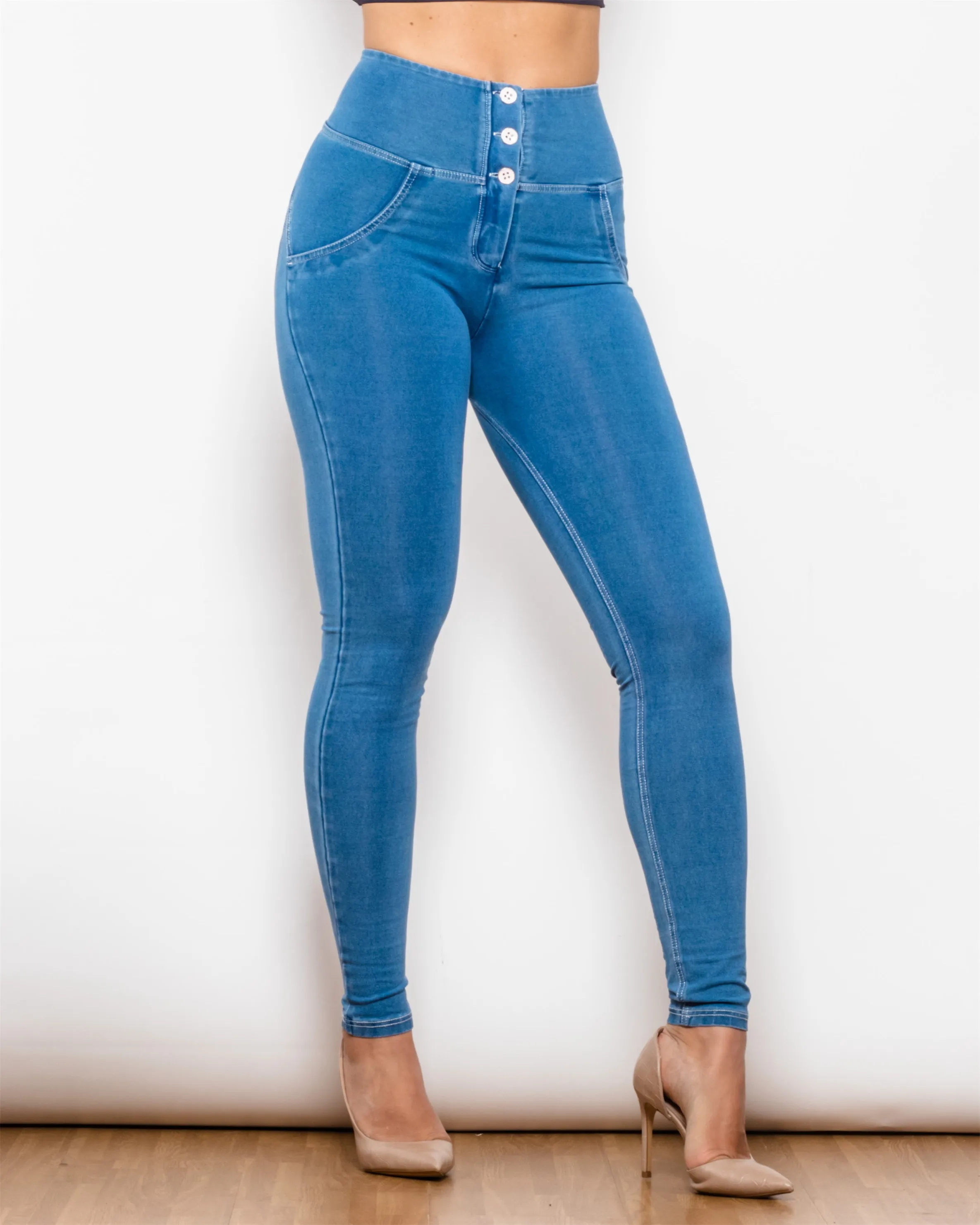 White Spandex Jeans | Melody Women Jeans | White Pants Women | Shascullfites | Melody Blue - Yoga Pants Aliexpress