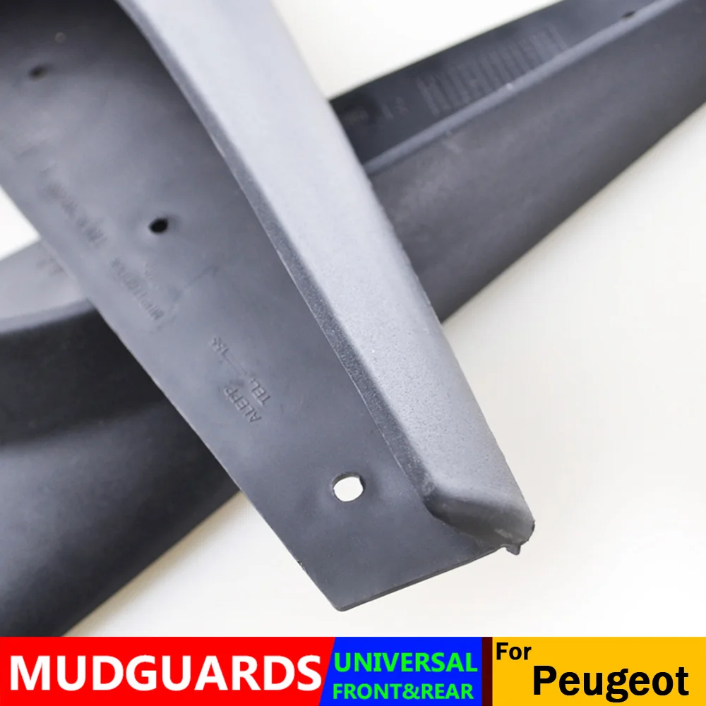 4 stks Auto Spatlappen ABS voor Peugeot SW CC SD 107 108 205 206 207 306 307 308 405 406 407 508 607,Voor/Achterwiel Spatlappen Volledige Bescherming Splash Accessoires Geen Boren Vereist