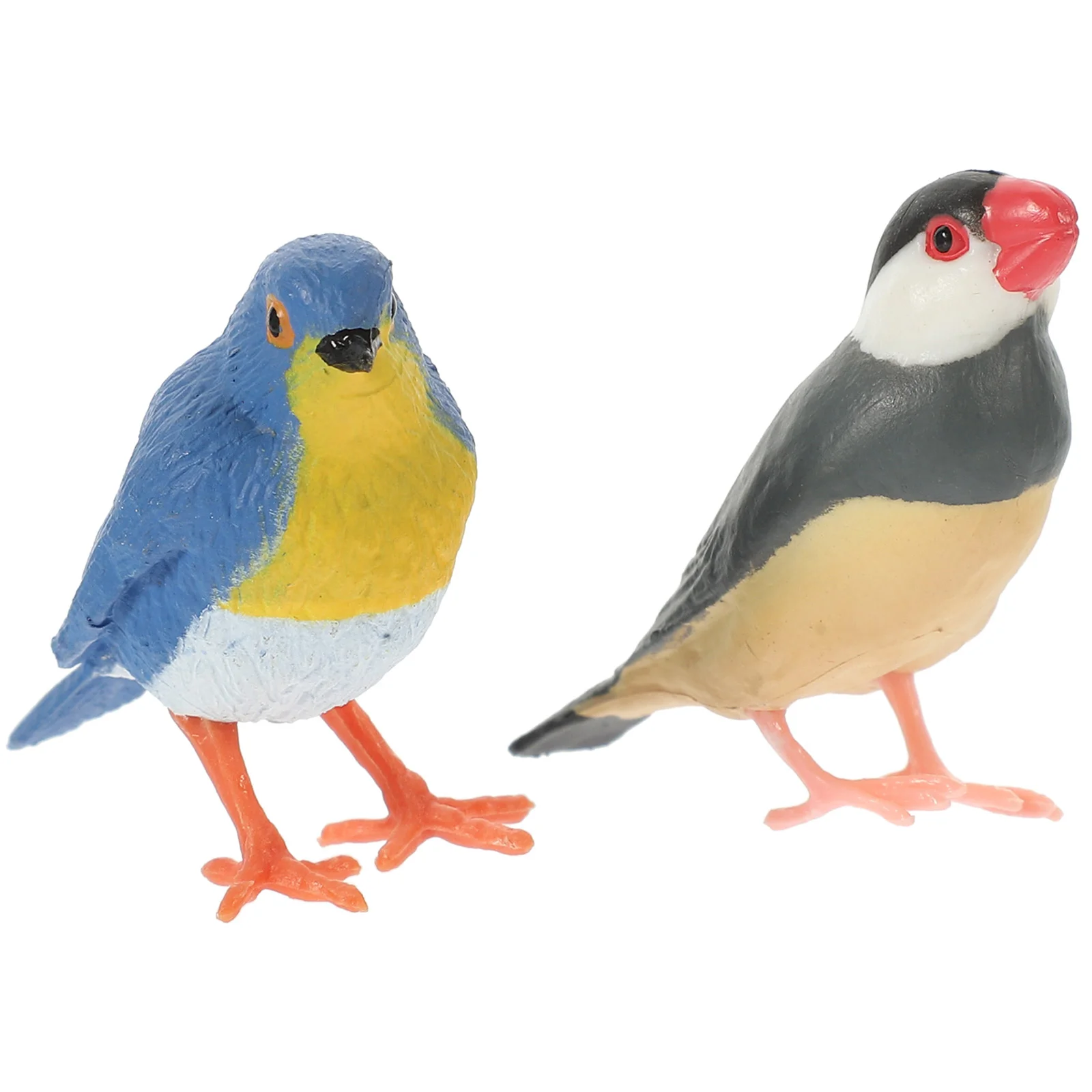 

2 Pcs Simulated Bird Decor and Crafts for Kids Micro Landscape Adornment Small Artificial Mini Decorative Statue