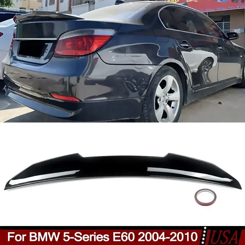 Rear Spoiler for BMW 5-Series E60 Sedan 528i 535i 2004-2010 Gloss Black ...