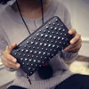Famous Brand Luxury Pop Punk Rivets Long Women Vintage Multifunction Coin Pocket Purse Card Holder Female Clutch Wallets 1