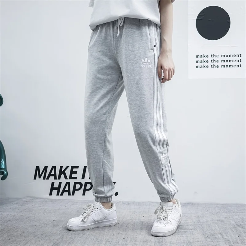 Adidas Breathable Trousers Men and Women Retro Popular Cotton Fashionable Slimming Jogger Sweatpants Multicolor casual sports pants