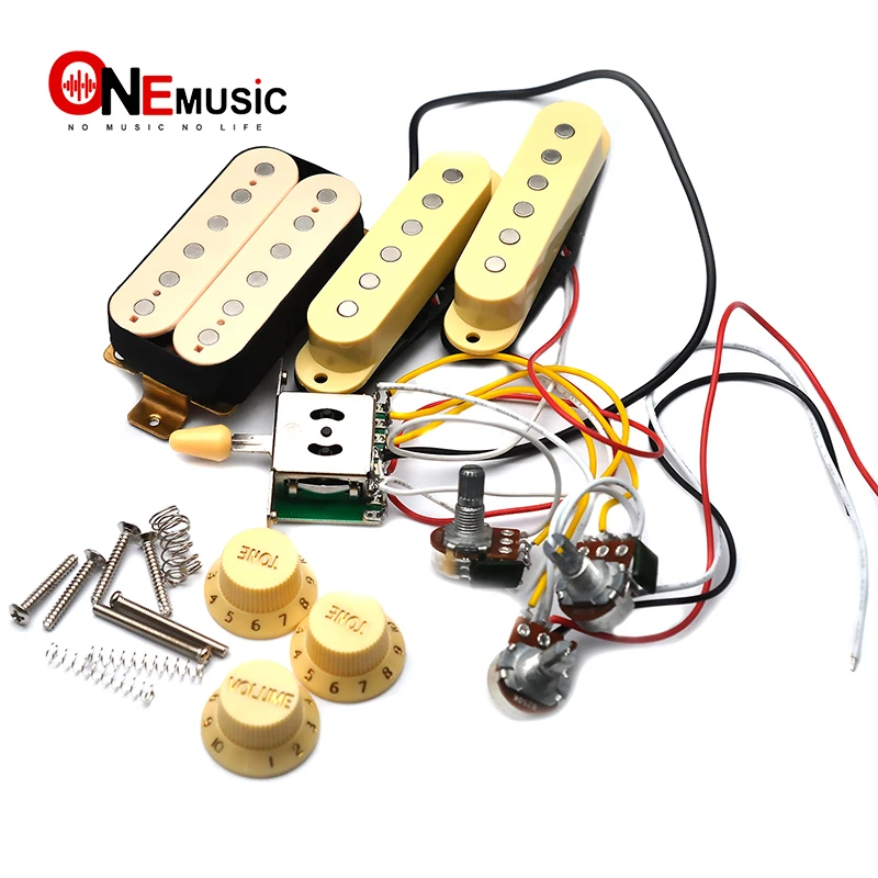 STGuitarCreamElectricGuitarWiringHarnessPrewiredwithPickupand