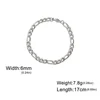 My Shape Bracelet en acier inoxydable pour hommes, bijoux de poignet, bijoux de couple, mode cubaine, Figaro, JOBoy, 3mm, 5mm, 7mm, 9mm de largeur
